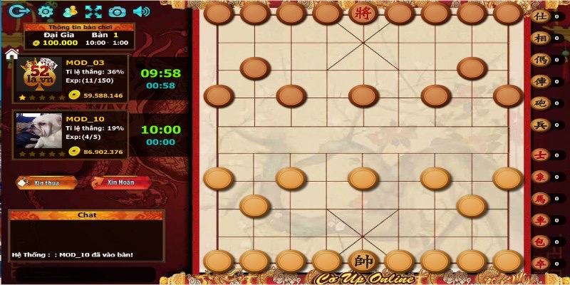 Dùng các quân cờ sao cho phù hợp khi chơi tại Sunwin