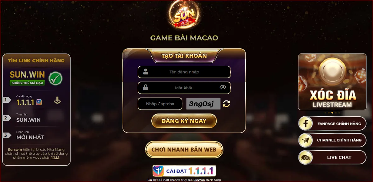 điều kiện để đăng ký chơi tại Sunwin web là gì